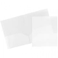 JAM Paper® Plastic 2 Pocket Pop School Folders, Clear, 6/pack (382Ecldd)